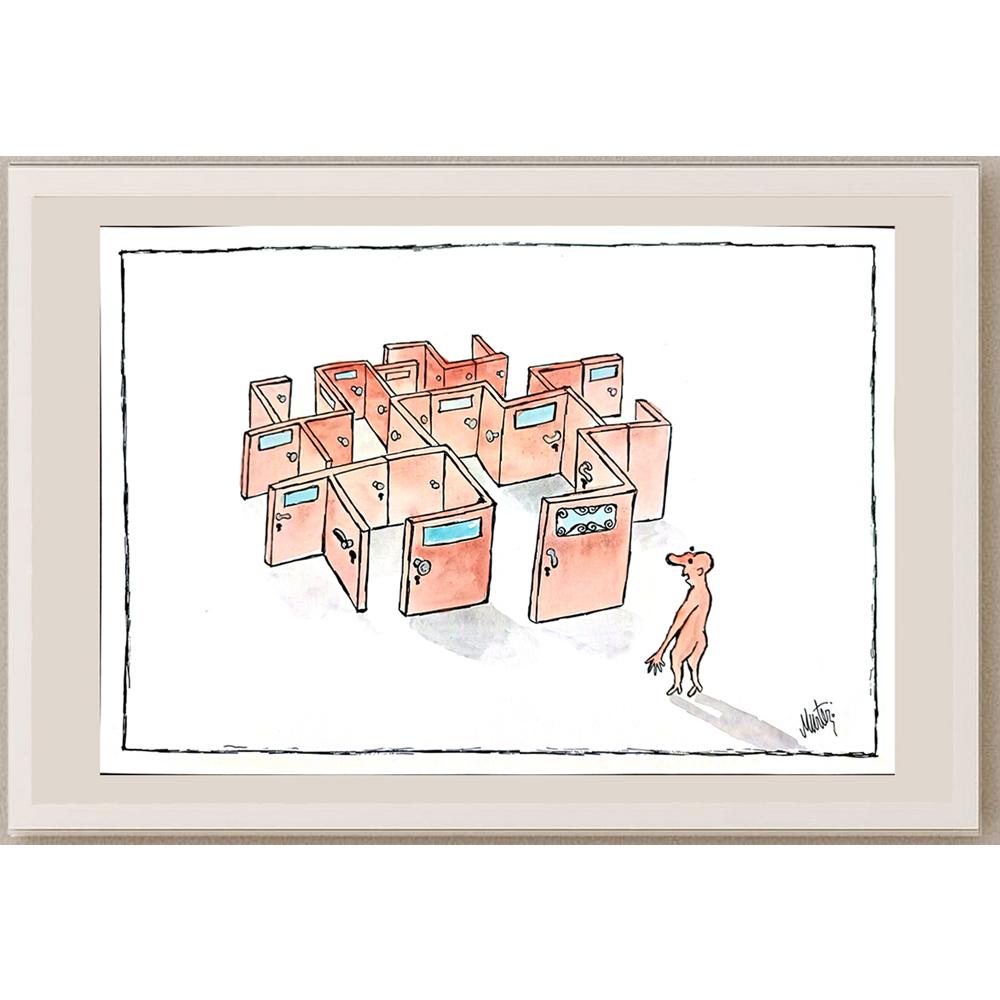 Murteza Albayrak 29x21cm Orijinal Karikatür BOD00899