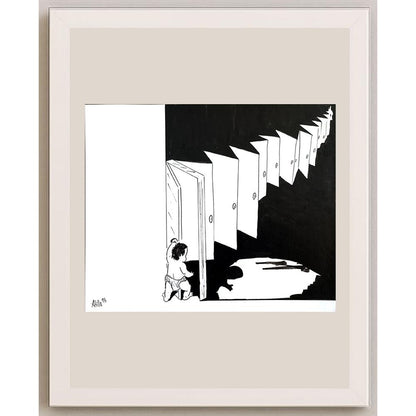 Atilla Tutel 25x20cm Orijinal Karikatür BOD00901