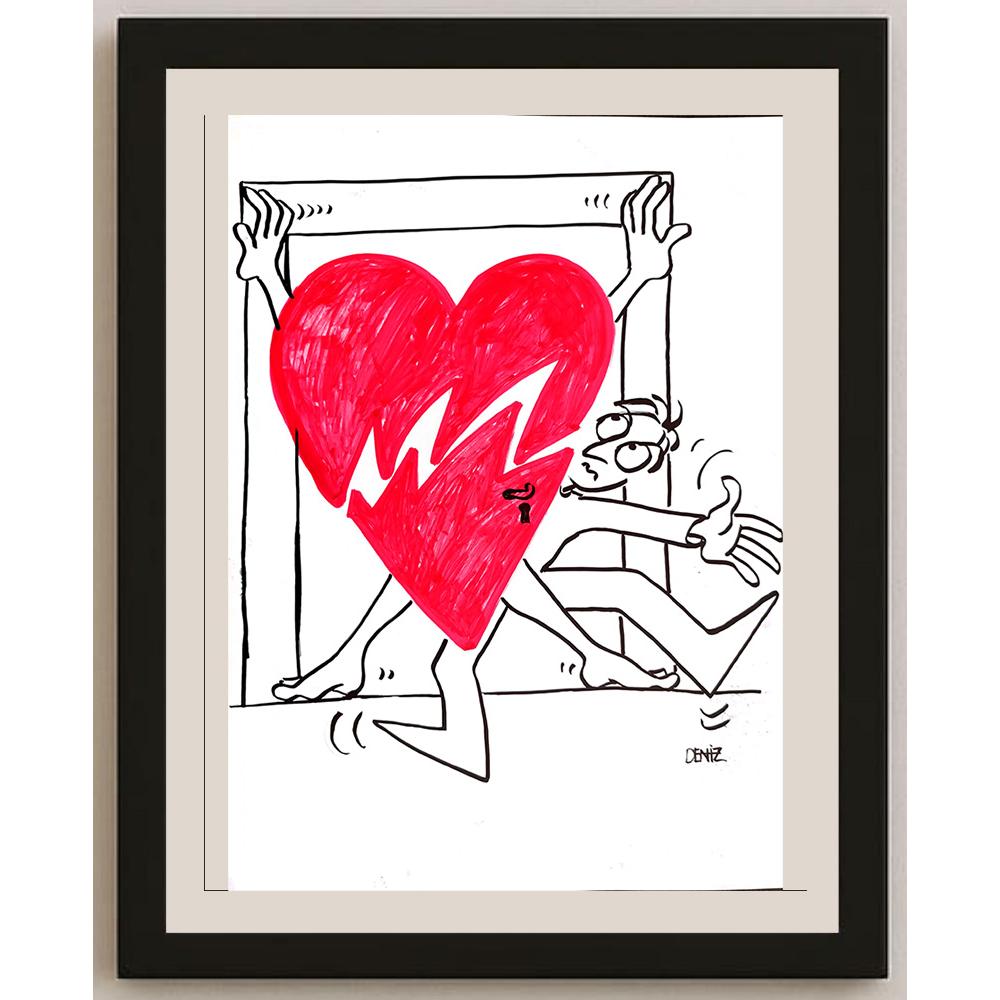 Deniz Koç 29x21cm Orijinal Karikatür BOD00902