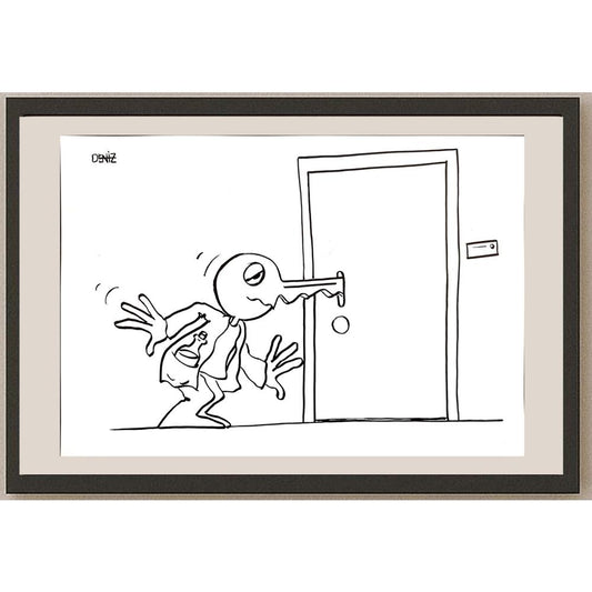 Deniz Koç 29x21cm Orijinal Karikatür BOD00903
