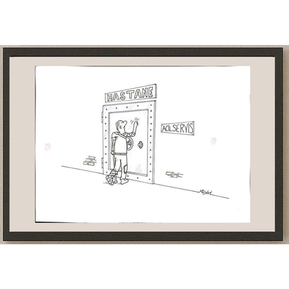 Müjdat Soğukpınar 43x30cm Orijinal Karikatür BOD00905