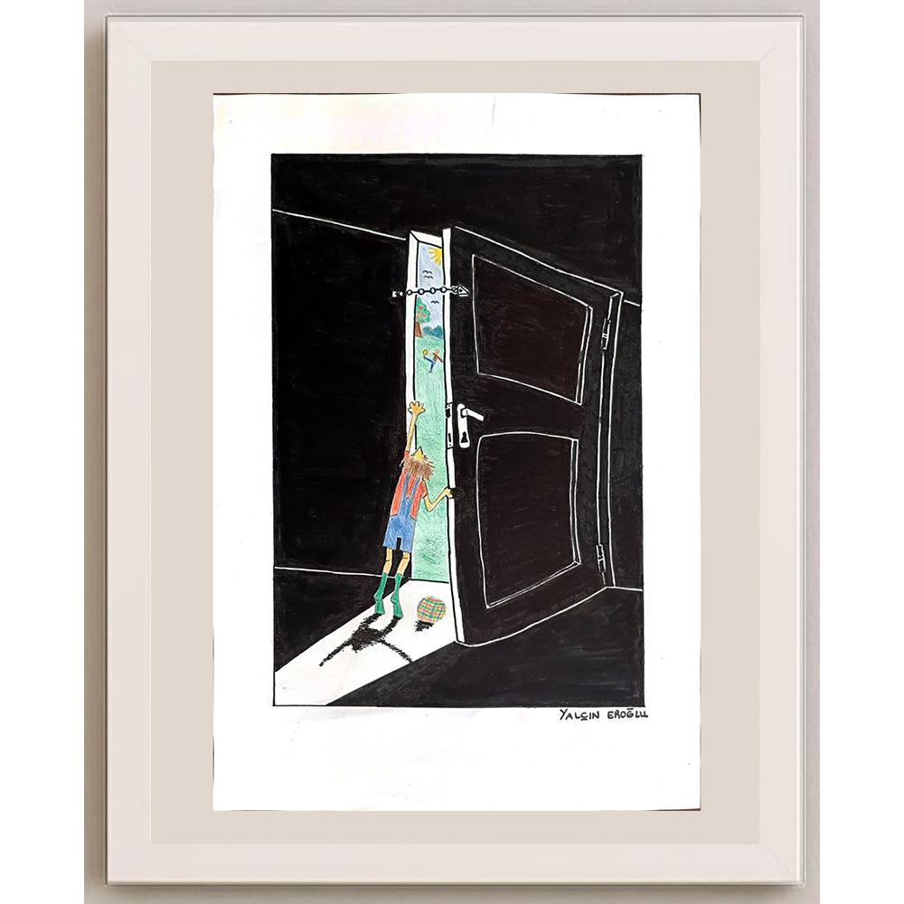 Yalçın Eroğlu 43x30cm Orijinal Karikatür BOD00906