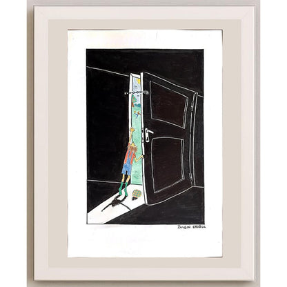 Yalçın Eroğlu 43x30cm Orijinal Karikatür BOD00906