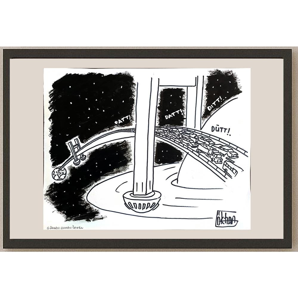 Gökhan Osman Özgen 43x30cm Orijinal Karikatür BOD00911