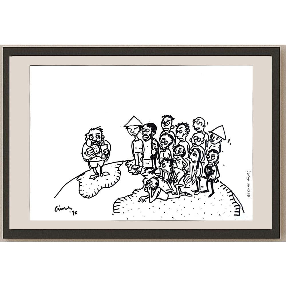 Gökhan Güneş 43x30cm Orijinal Karikatür BOD00912