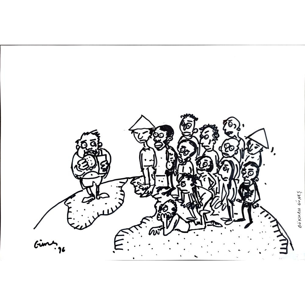 Gökhan Güneş 43x30cm Orijinal Karikatür BOD00912