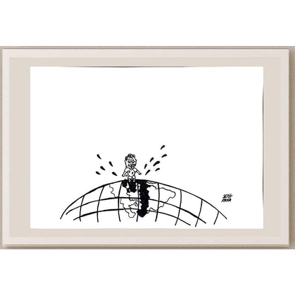 Seyit Kaya 43x30cm Orijinal Karikatür BOD00922