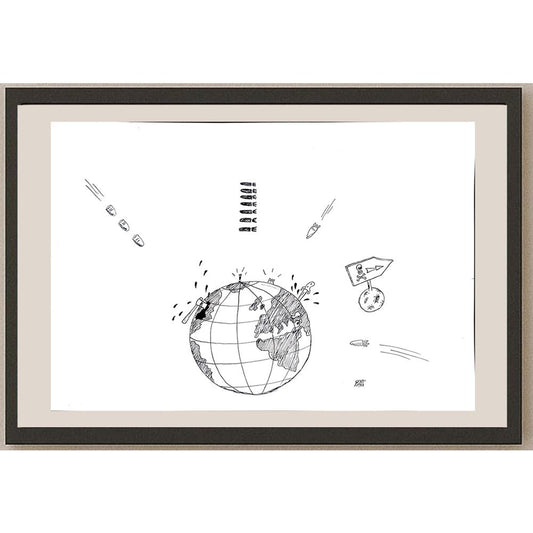 Seyit Kaya 43x30cm Orijinal Karikatür BOD00923