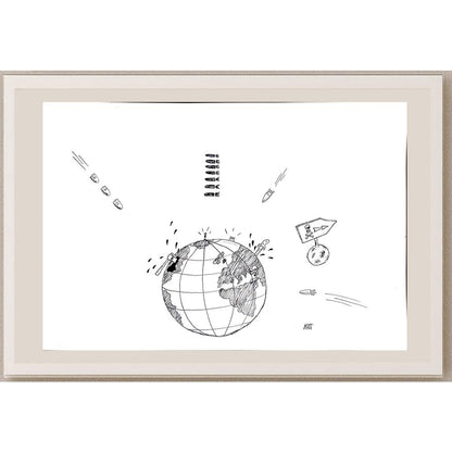Seyit Kaya 43x30cm Orijinal Karikatür BOD00923