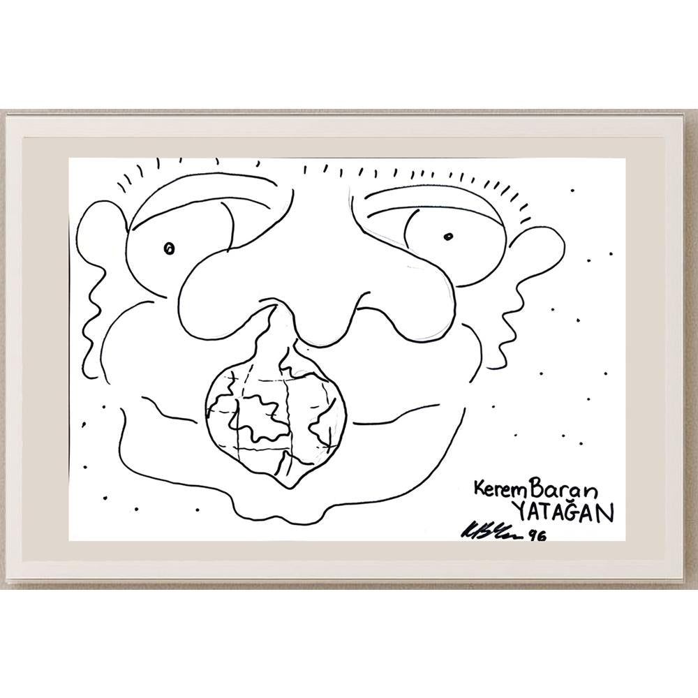 Kerem Baran Yatağan 43x30cm Orijinal Karikatür BOD00926