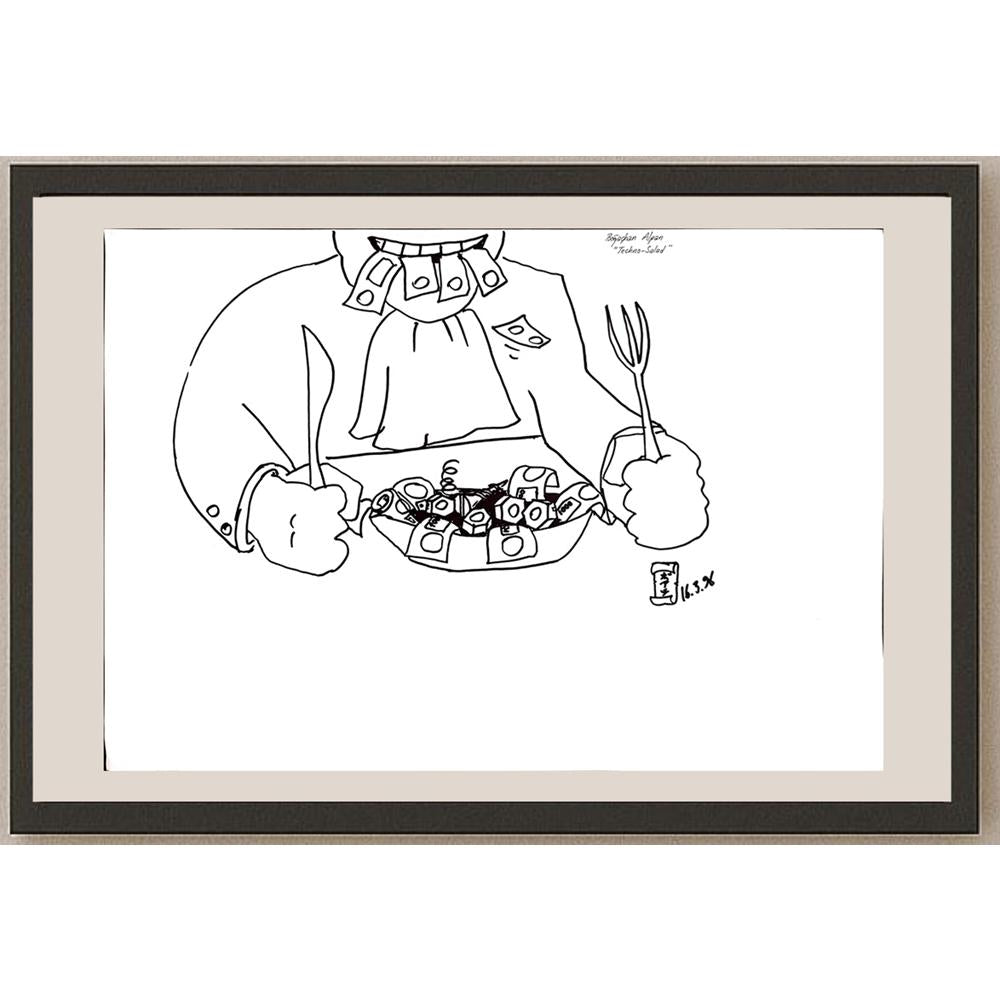 Boğaçhan Alpan 43x30cm Orijinal Karikatür BOD00927