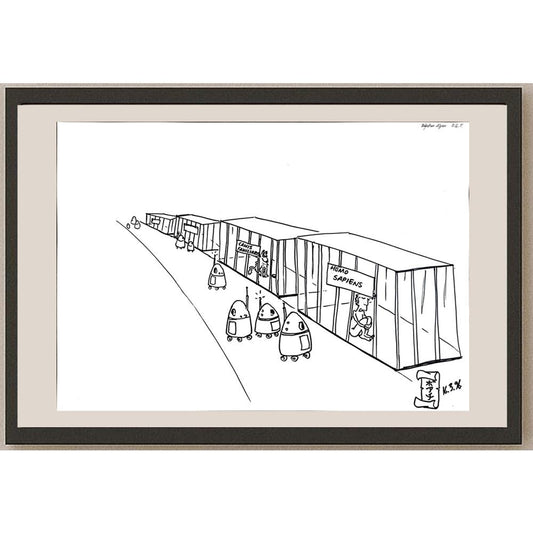 Boğaçhan Alpan 43x30cm Orijinal Karikatür BOD00928