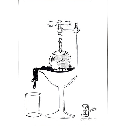 Boğaçhan Alpan 43x30cm Orijinal Karikatür BOD00931
