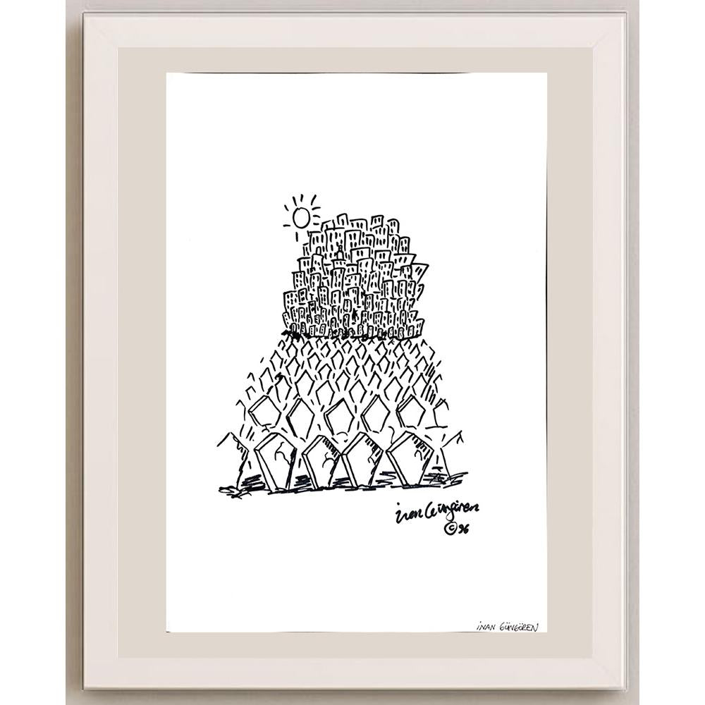 İnan Güngören 43x30cm Orijinal Karikatür BOD00932