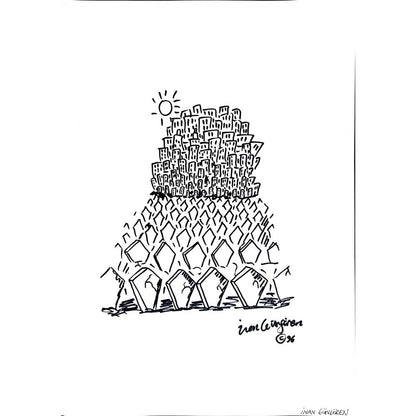 İnan Güngören 43x30cm Orijinal Karikatür BOD00932