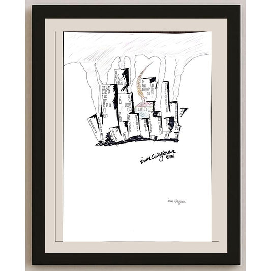 İnan Güngören 43x30cm Orijinal Karikatür BOD00933