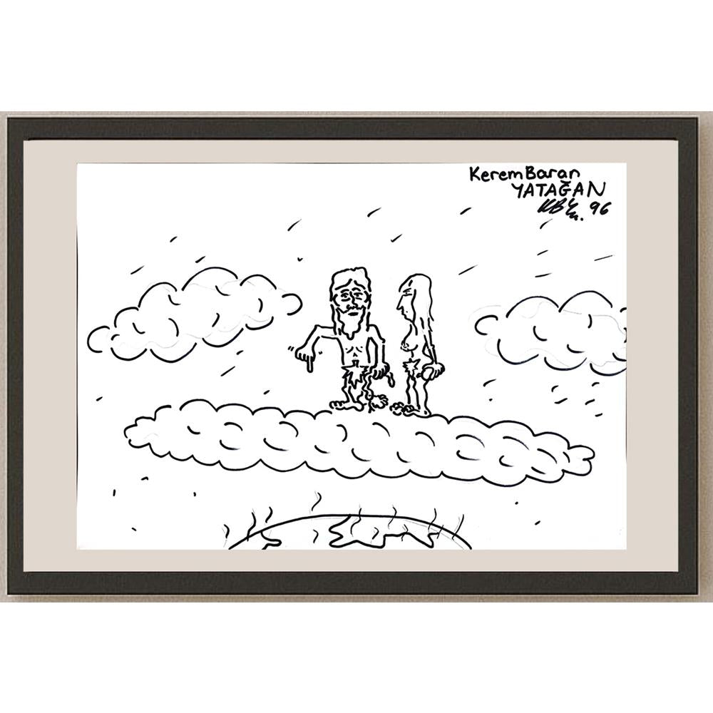 Kerem Baran Yatağan 43x30cm Orijinal Karikatür BOD00936
