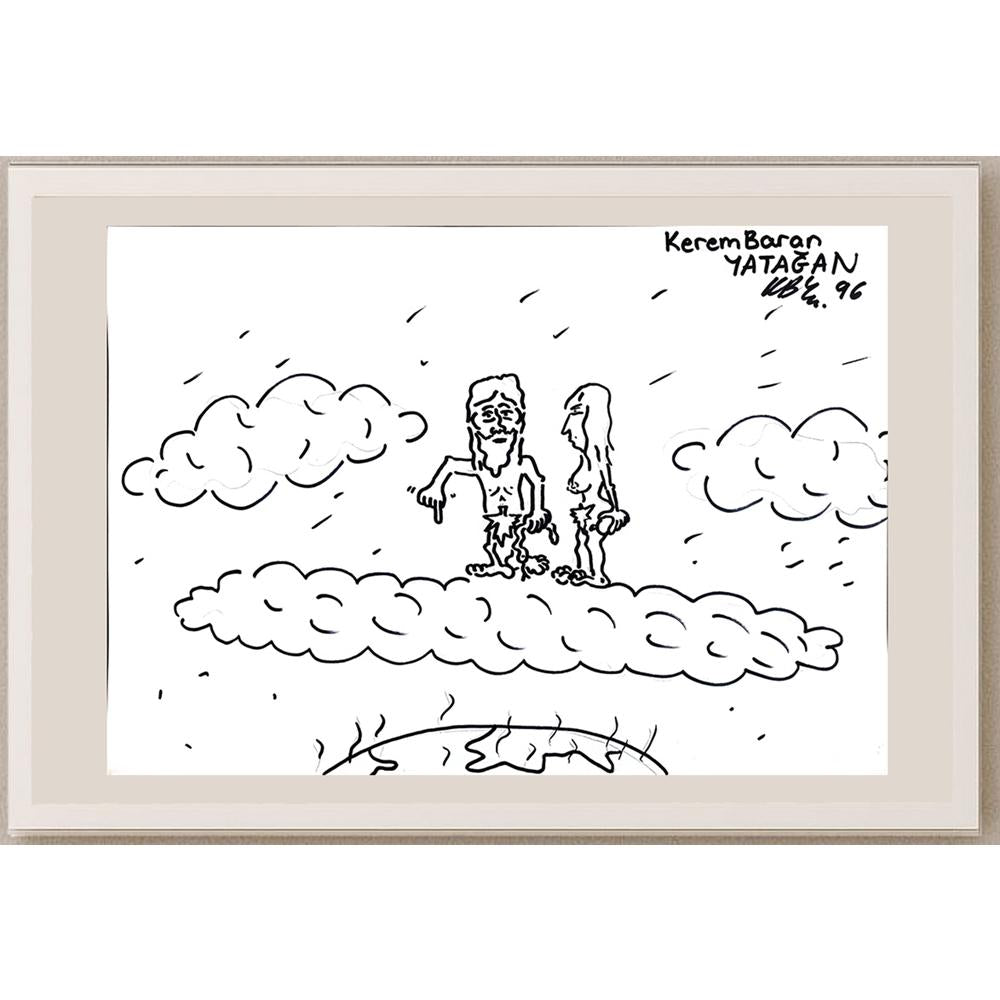 Kerem Baran Yatağan 43x30cm Orijinal Karikatür BOD00936