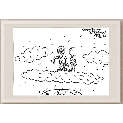 Kerem Baran Yatağan 43x30cm Orijinal Karikatür BOD00936