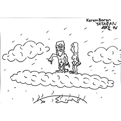 Kerem Baran Yatağan 43x30cm Orijinal Karikatür BOD00936