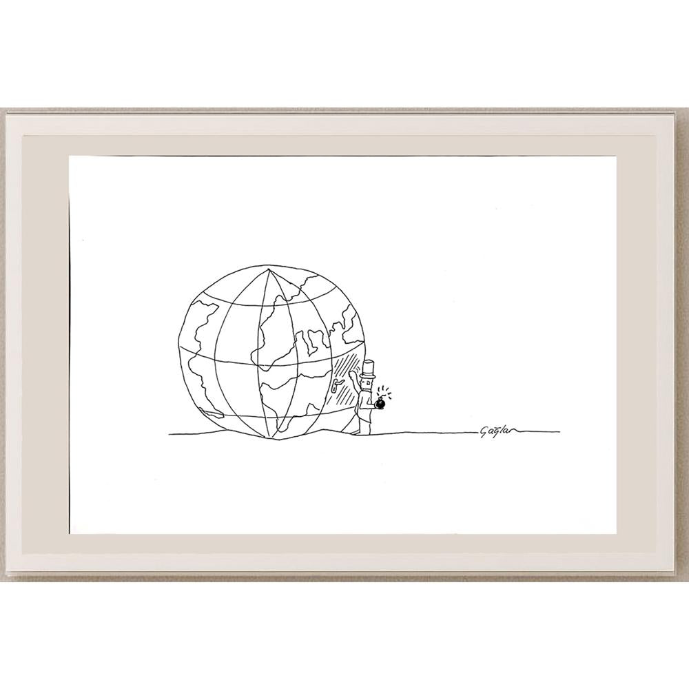 Çağlar Gözüaçık 35x25cm Orijinal Karikatür BOD00939