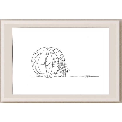 Çağlar Gözüaçık 35x25cm Orijinal Karikatür BOD00939
