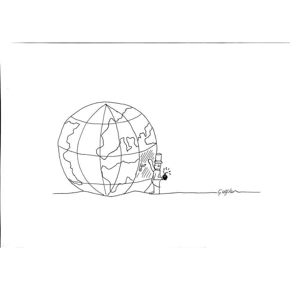 Çağlar Gözüaçık 35x25cm Orijinal Karikatür BOD00939