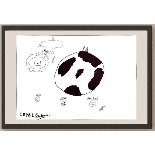 Cemil Özdemir 43x30cm Orijinal Karikatür BOD00942