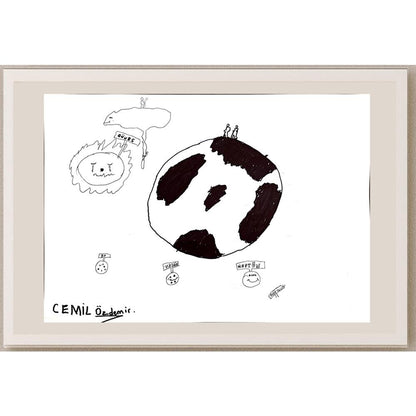 Cemil Özdemir 43x30cm Orijinal Karikatür BOD00942