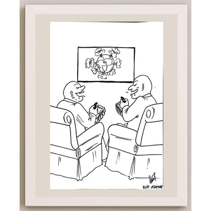 Elif Atamar 43x30cm Orijinal Karikatür BOD00943