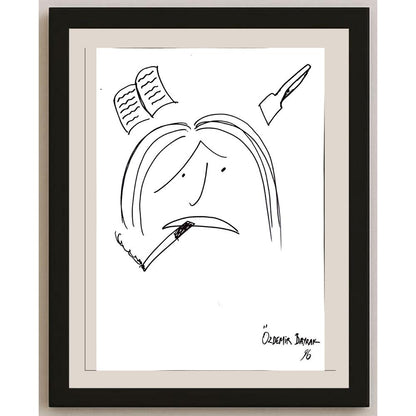 Özdemir Bayrak 43x30cm Orijinal Karikatür BOD00944