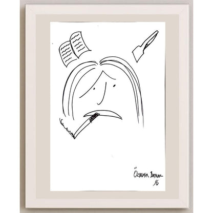 Özdemir Bayrak 43x30cm Orijinal Karikatür BOD00944