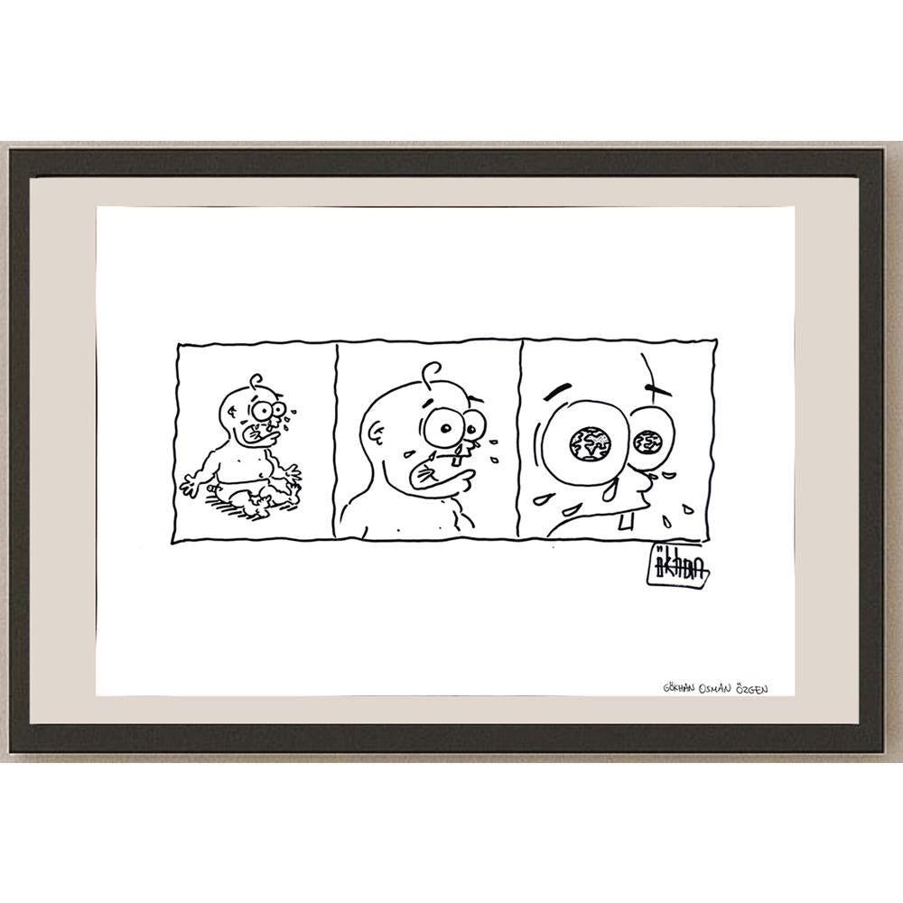 Gökhan Osman Özgen 43x30cm Orijinal Karikatür BOD00945