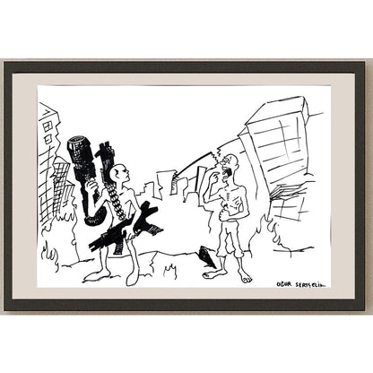 Uğur Sertçelik 43x30cm Orijinal Karikatür BOD00951