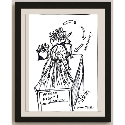 Kadri Türküm 43x30cm Orijinal Karikatür BOD00953