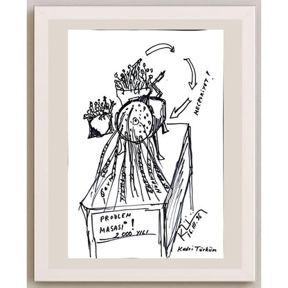 Kadri Türküm 43x30cm Orijinal Karikatür BOD00953
