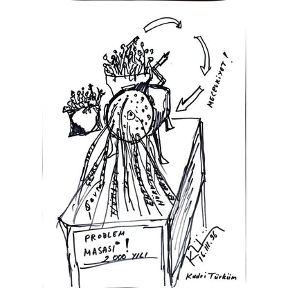 Kadri Türküm 43x30cm Orijinal Karikatür BOD00953