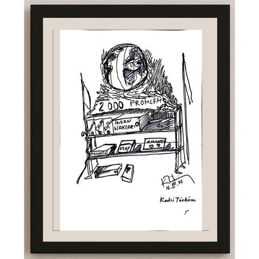 Kadri Türküm 43x30cm Orijinal Karikatür BOD00955
