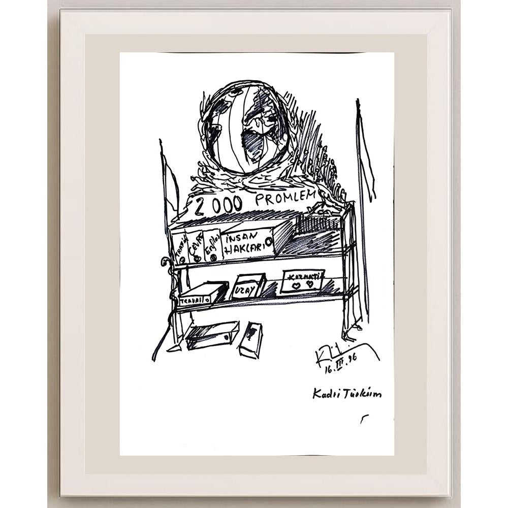 Kadri Türküm 43x30cm Orijinal Karikatür BOD00955
