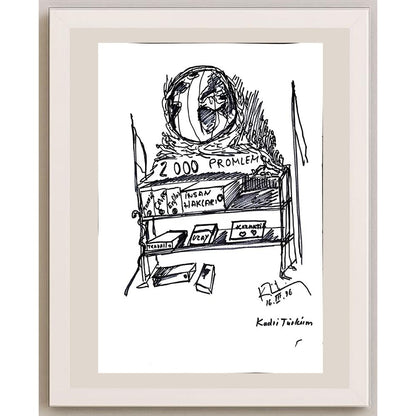 Kadri Türküm 43x30cm Orijinal Karikatür BOD00955