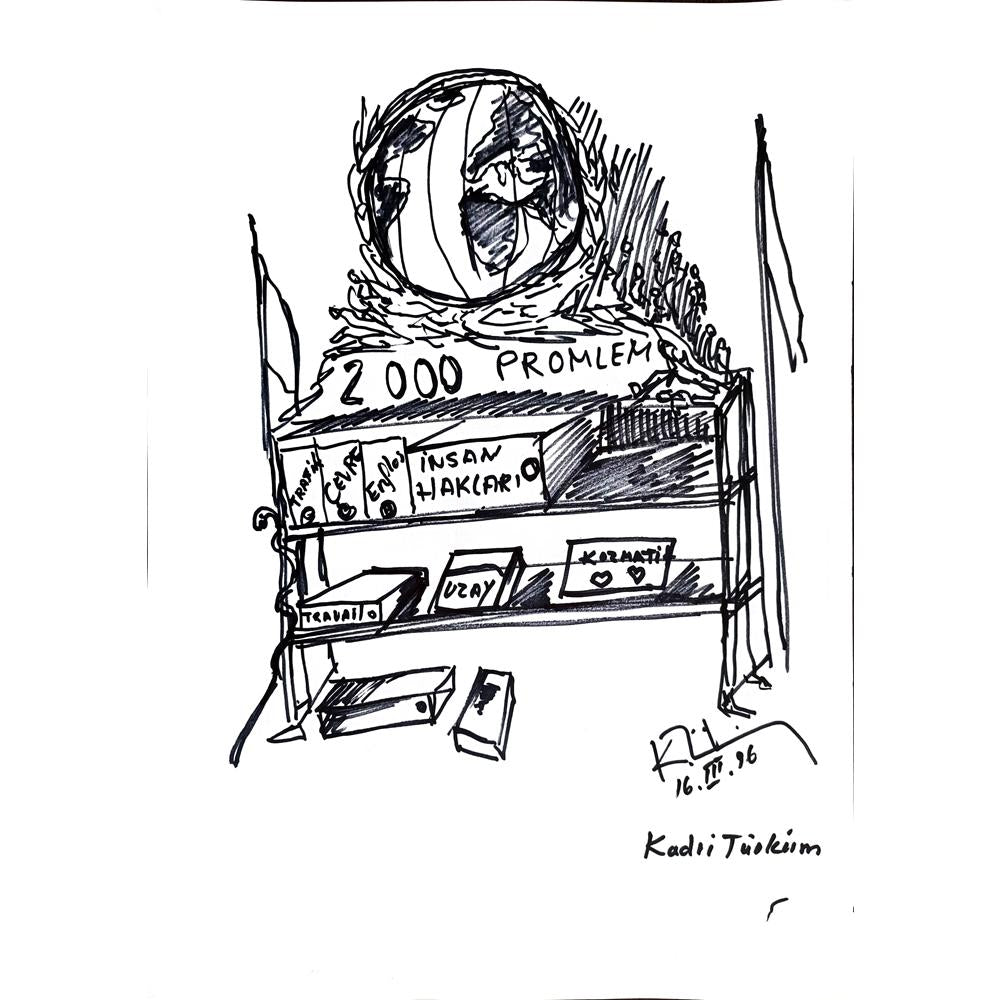 Kadri Türküm 43x30cm Orijinal Karikatür BOD00955