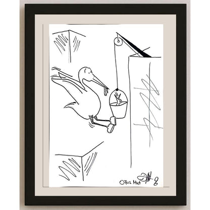 Oğuz Mut 43x30cm Orijinal Karikatür BOD00958