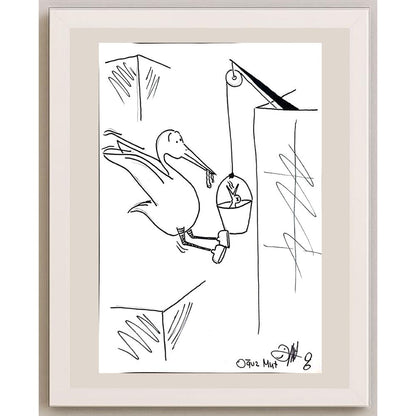 Oğuz Mut 43x30cm Orijinal Karikatür BOD00958