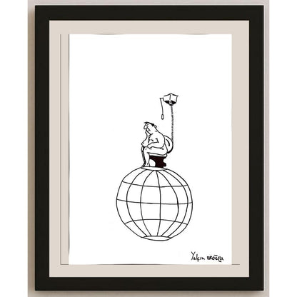 Yalçın Eroğlu 43x30cm Orijinal Karikatür BOD00959