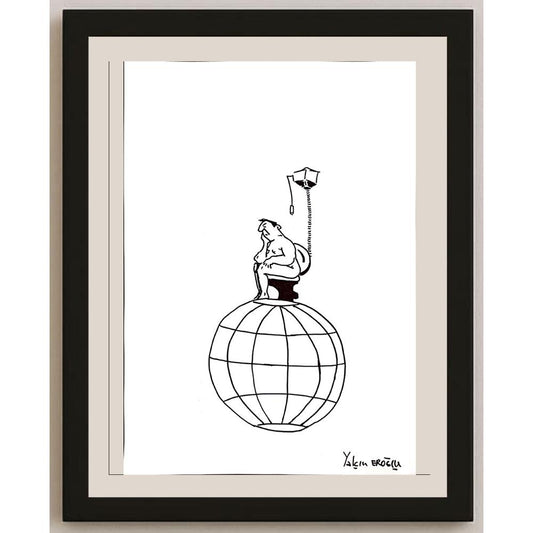 Yalçın Eroğlu 43x30cm Orijinal Karikatür BOD00959