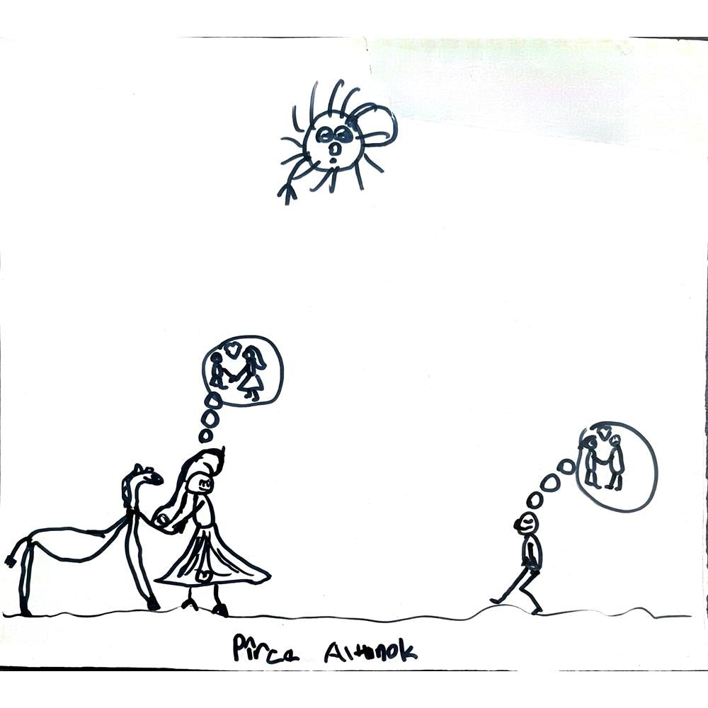 Pirce Altınok 43x36cm Orijinal Karikatür BOD00963