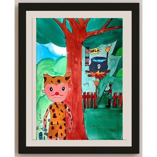 Lo Wing Tung 43x30cm Orijinal Karikatür BOD00971
