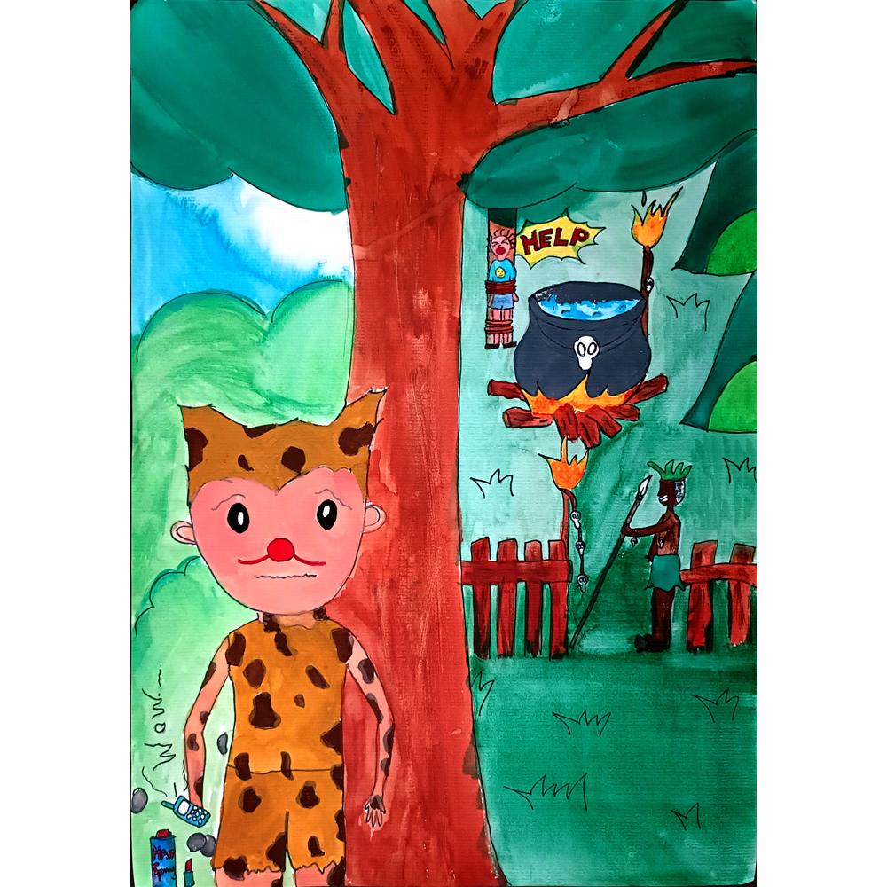 Lo Wing Tung 43x30cm Orijinal Karikatür BOD00971