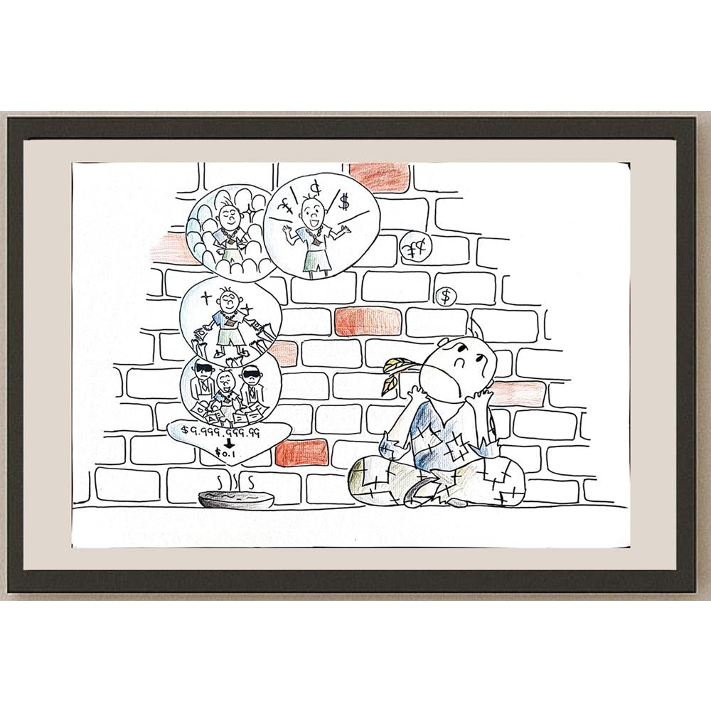 Lam Ho Yee 43x30cm Orijinal Karikatür BOD00973