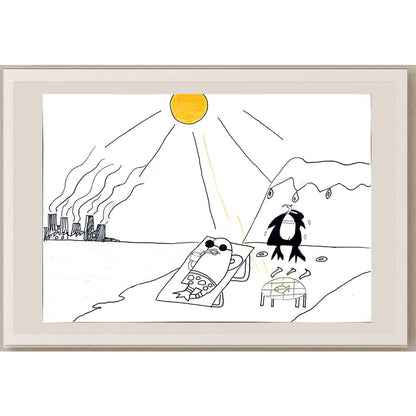 Lam Yuk Ki 35x25cm Orijinal Karikatür BOD00974
